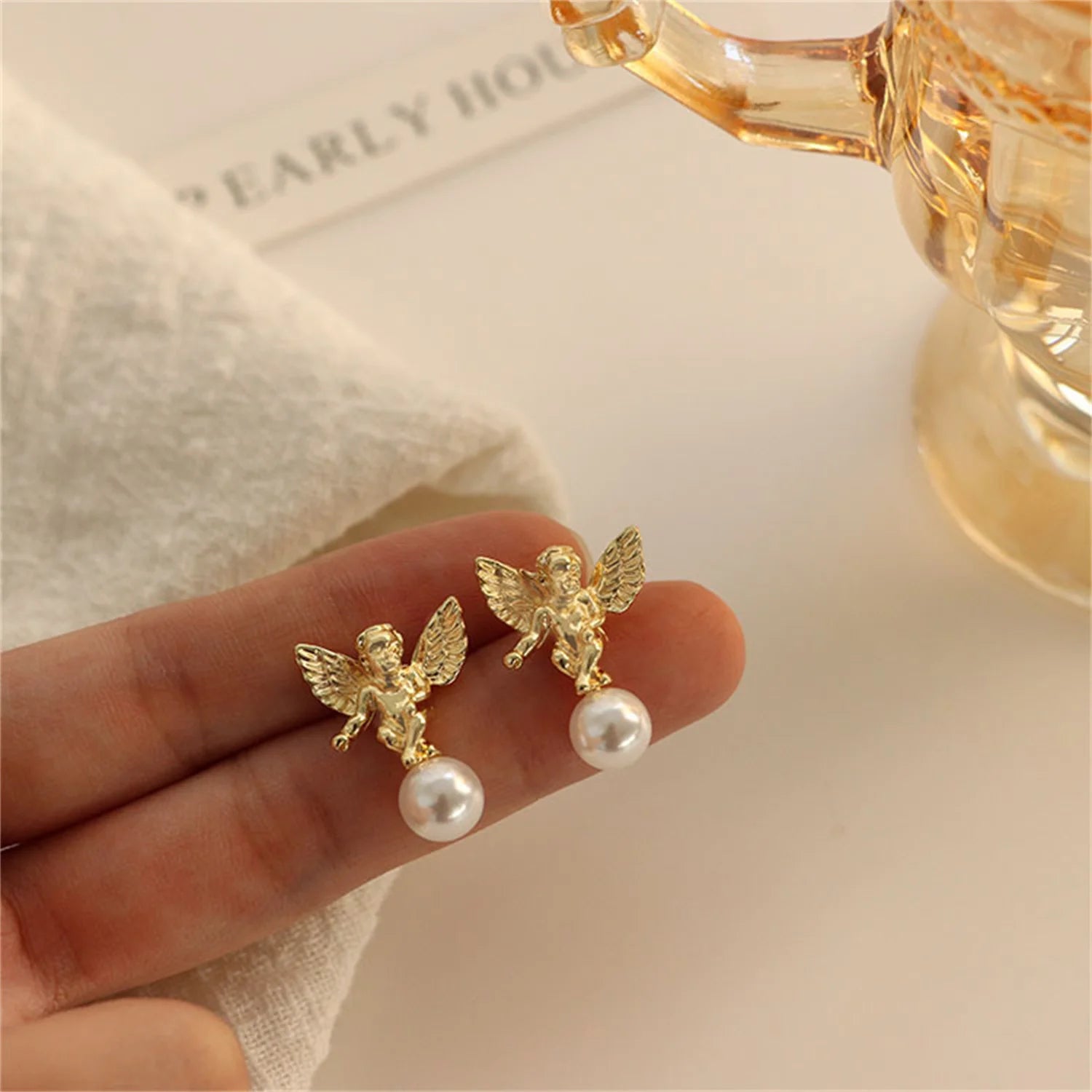 Fashion Cute Cupid Angel Stud Earrings