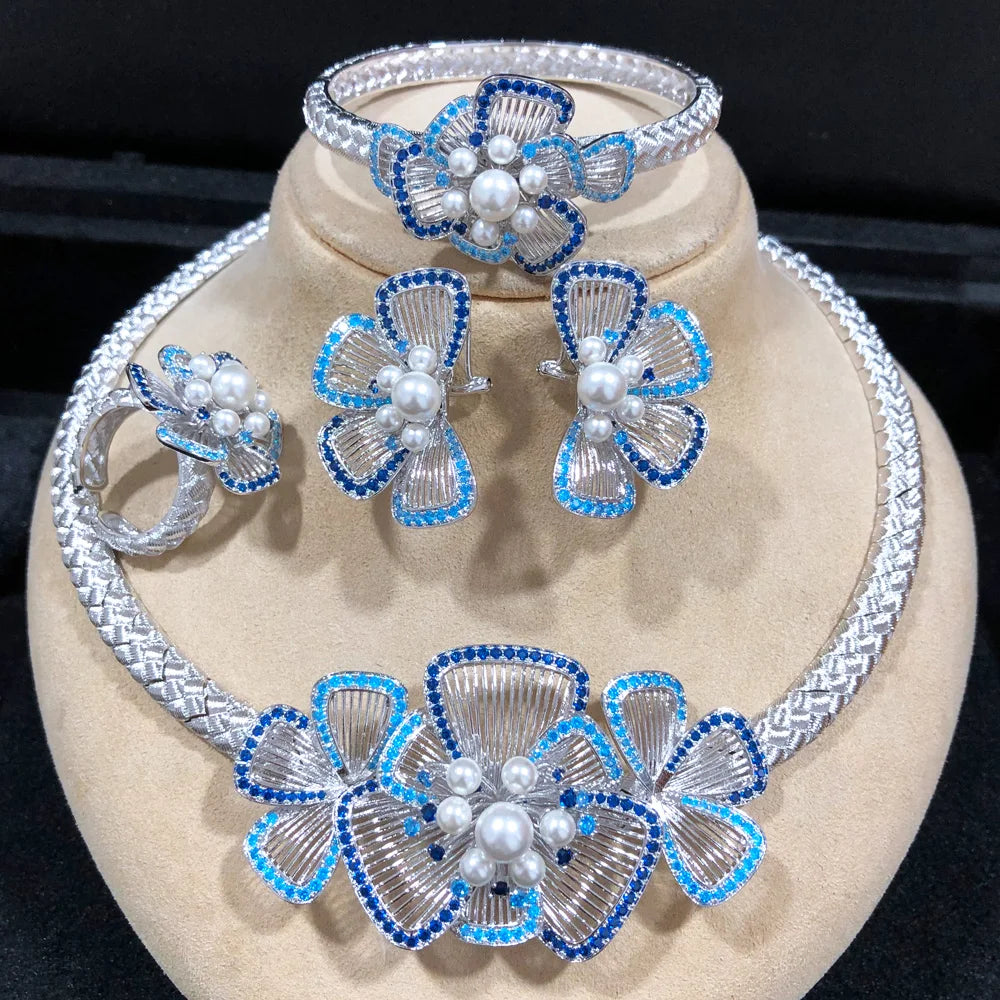 GODKI Luxury 4pcs Round Ball African Jewelry Set