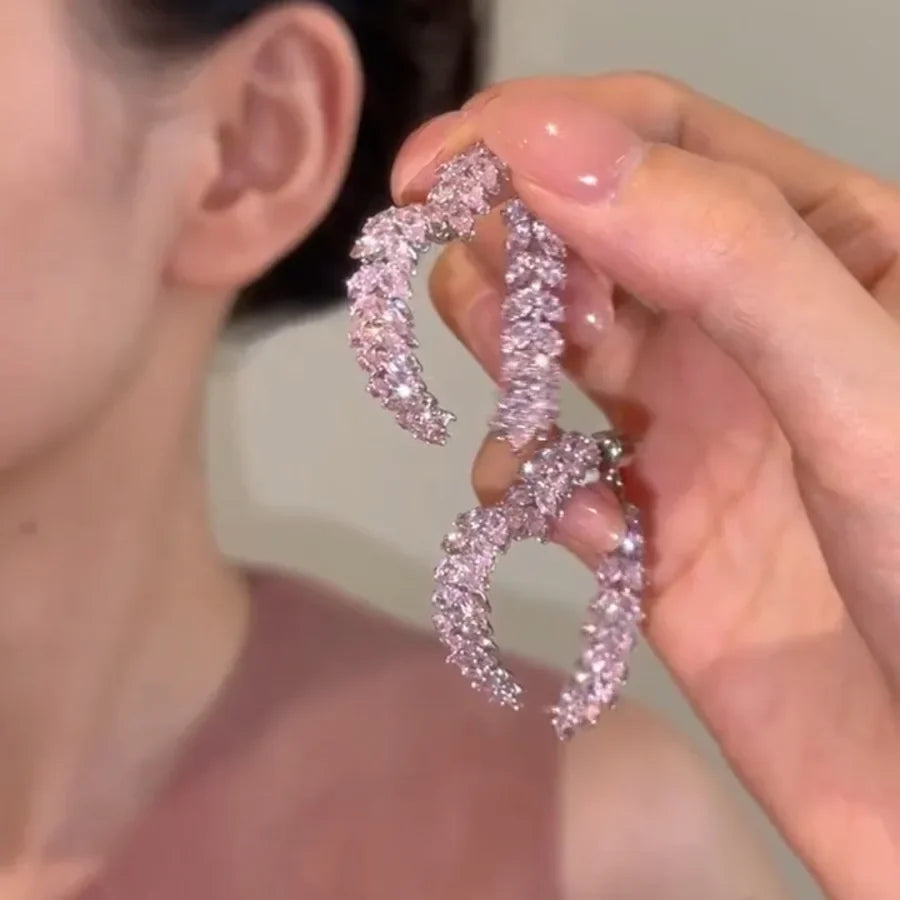 French Style Small Zircon Earrings