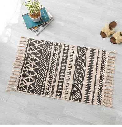 Cotton and linen hand-woven Kilim