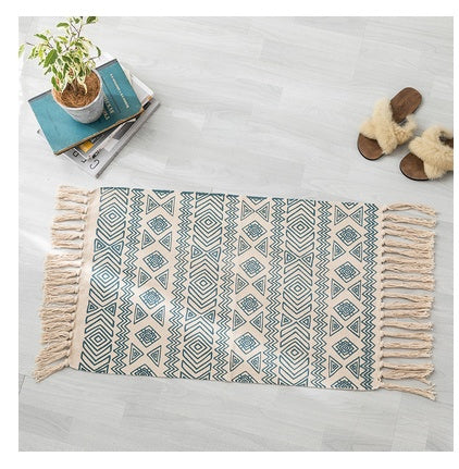 Cotton and linen hand-woven Kilim