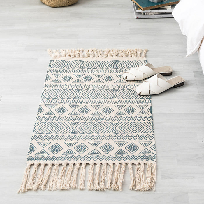 Cotton and linen hand-woven Kilim