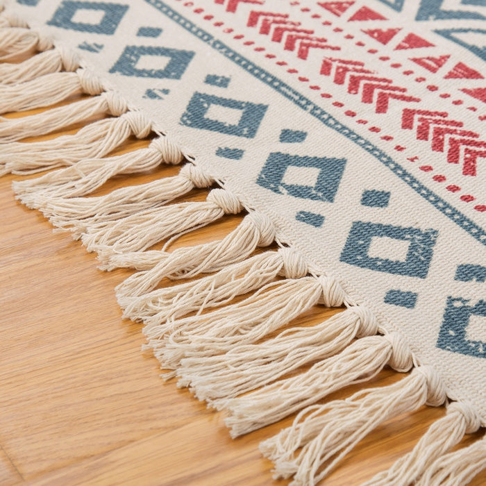 Cotton and linen hand-woven Kilim