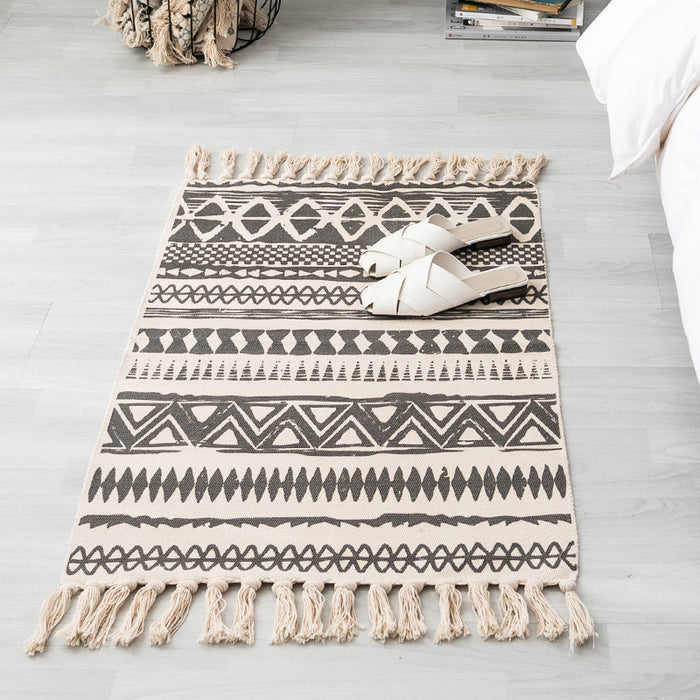 Cotton and linen hand-woven Kilim