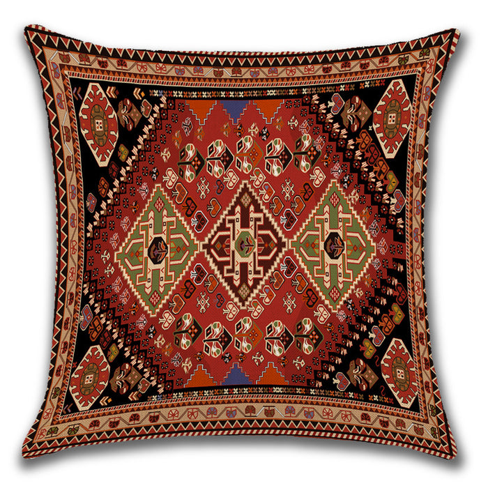 Persian Turkish Ethnic Linen Cushion Pillowcase