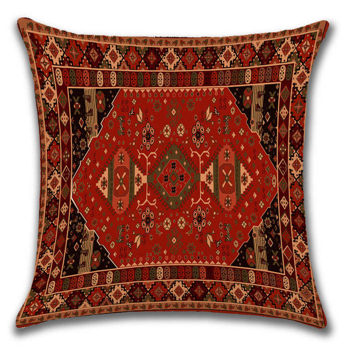 Persian Turkish Ethnic Linen Cushion Pillowcase